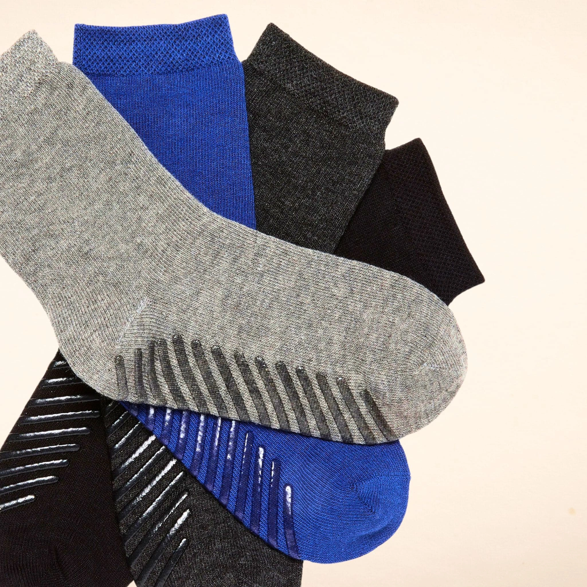 Tiny Toes Grip Socks: 4-Pack for Little Explorers!